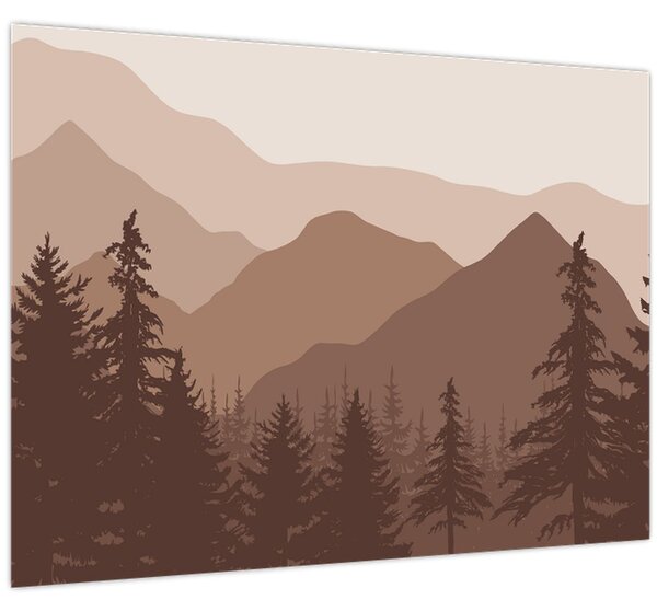 Slika - Smeđe planine N⁰2 (70x50 cm)