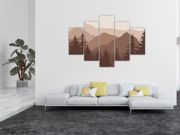 Slika - Smeđe planine N⁰2 (150x105 cm)