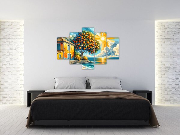 Slika - Kuća s narančama I. (150x105 cm)