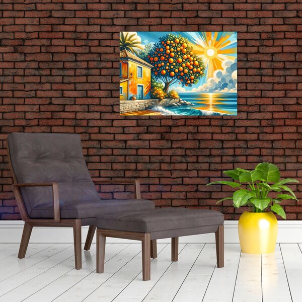 Slika - Kuća s narančama I. (70x50 cm)