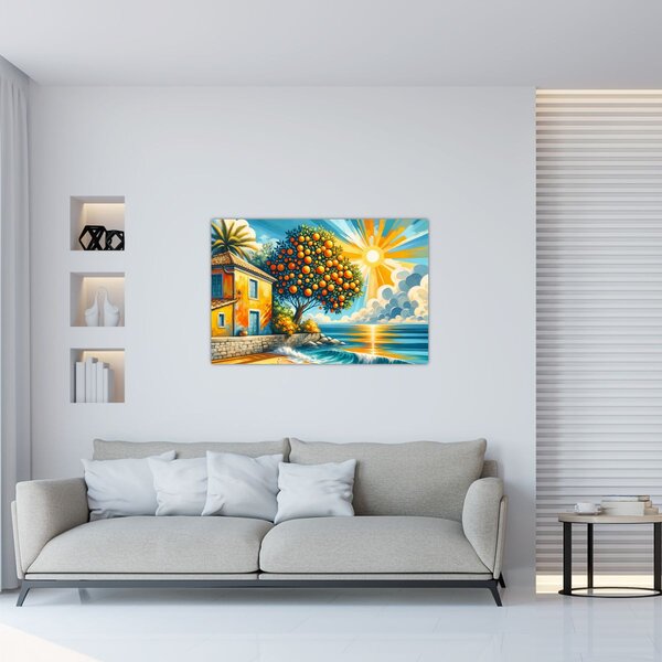 Slika - Kuća s narančama I. (90x60 cm)