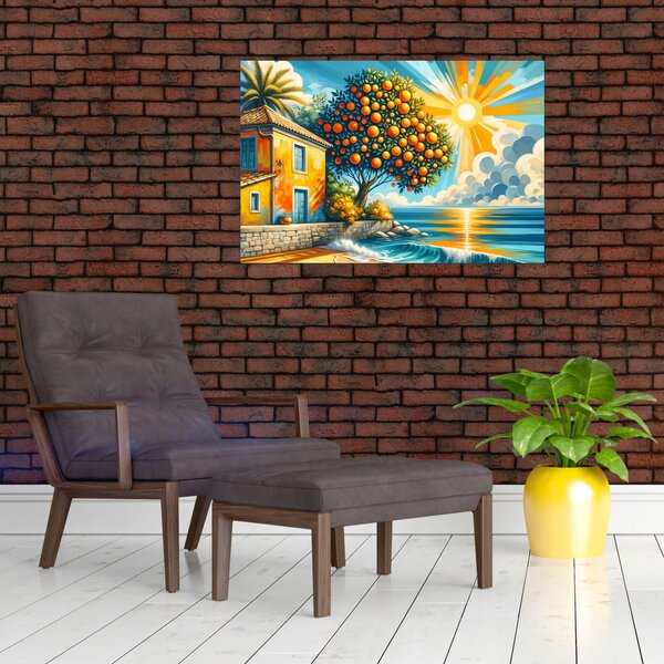 Slika - Kuća s narančama I. (90x60 cm)