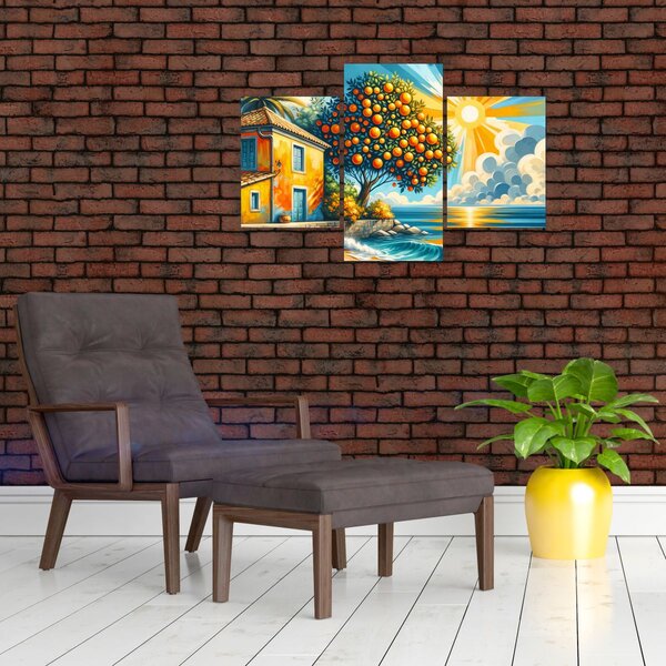 Slika - Kuća s narančama I. (90x60 cm)