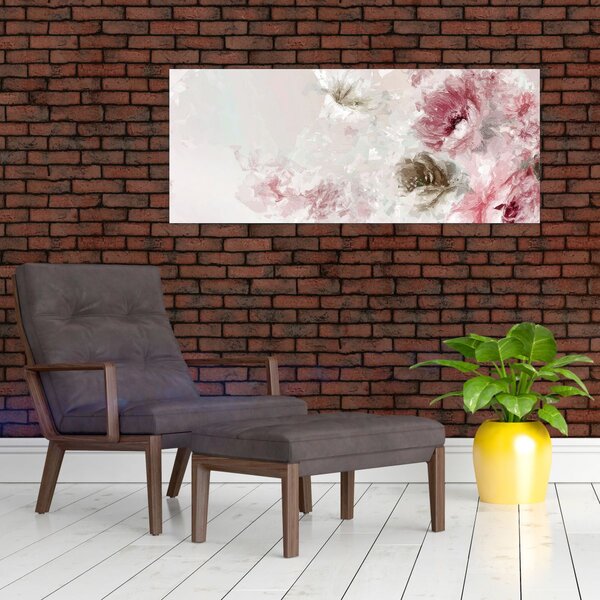 Slika - Slikanje ružičastog cvijeća (120x50 cm)