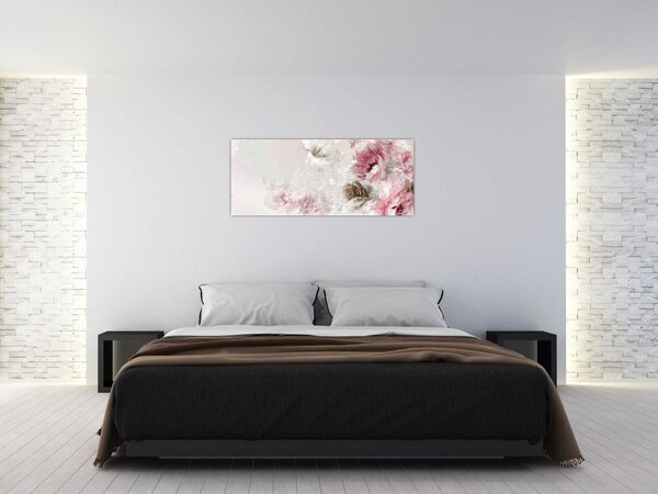 Slika - Slikanje ružičastog cvijeća (120x50 cm)