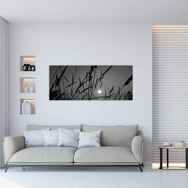 Slika - Livada sa zalaskom sunca (120x50 cm)