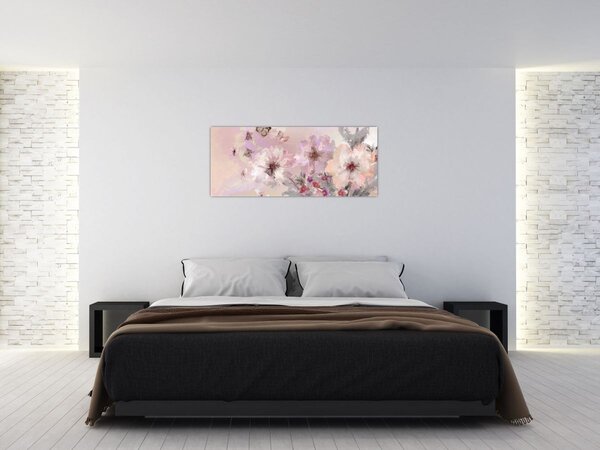 Slika - Umjetnički kolaž s leptirima (120x50 cm)