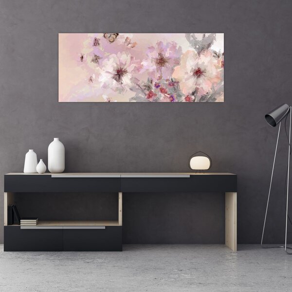 Slika - Umjetnički kolaž s leptirima (120x50 cm)