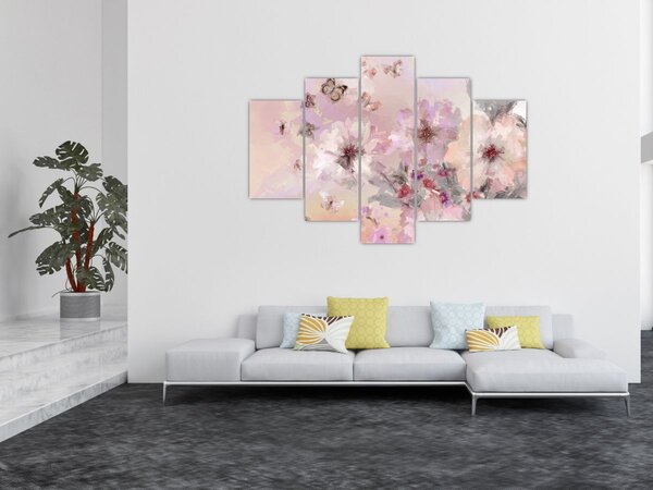 Slika - Umjetnički kolaž s leptirima (150x105 cm)