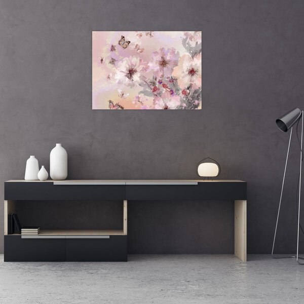 Slika - Umjetnički kolaž s leptirima (70x50 cm)