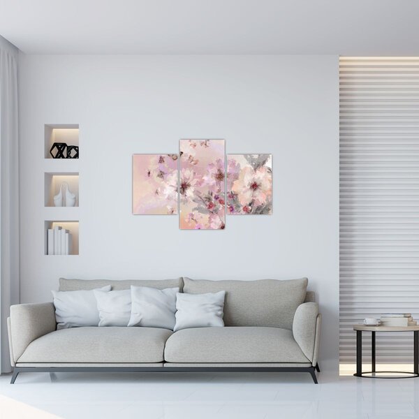Slika - Umjetnički kolaž s leptirima (90x60 cm)