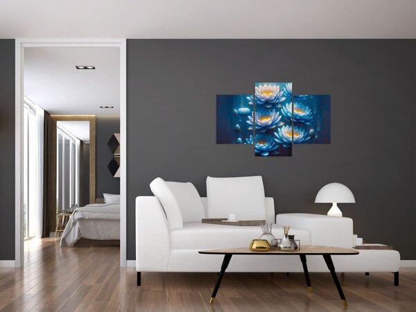 Slika - Lopoči ispod površine (90x60 cm)