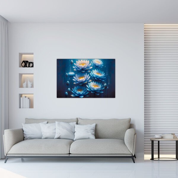 Slika - Lopoči ispod površine (90x60 cm)