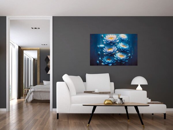 Slika - Lopoči ispod površine (90x60 cm)