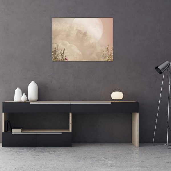 Slika - Ružičasti pun mjesec (70x50 cm)