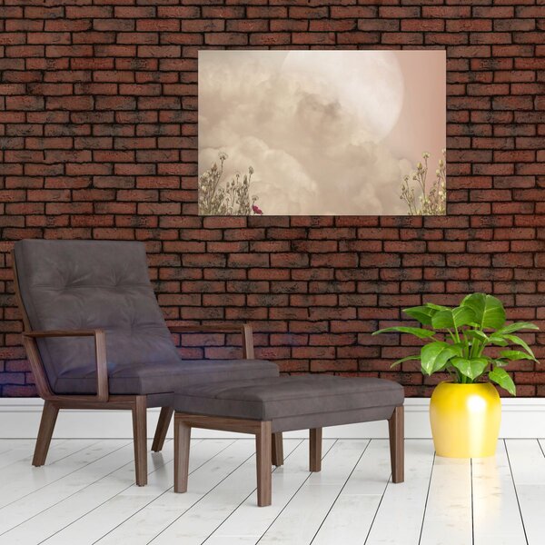 Slika - Ružičasti pun mjesec (90x60 cm)