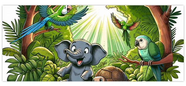 Slika - Vesela životinjica (120x50 cm)