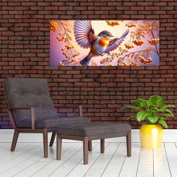Slika - Ptica s jarebikom (120x50 cm)