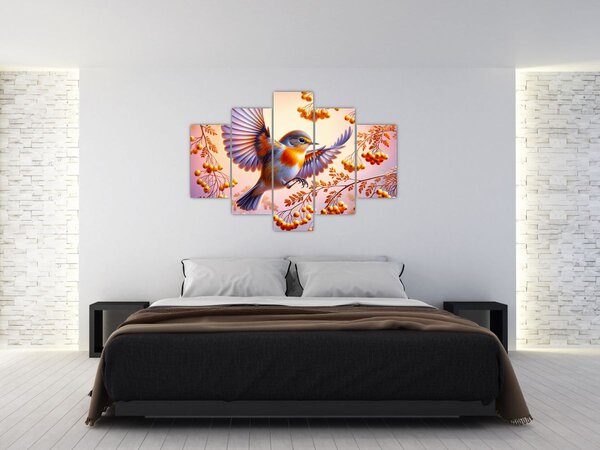 Slika - Ptica s jarebikom (150x105 cm)