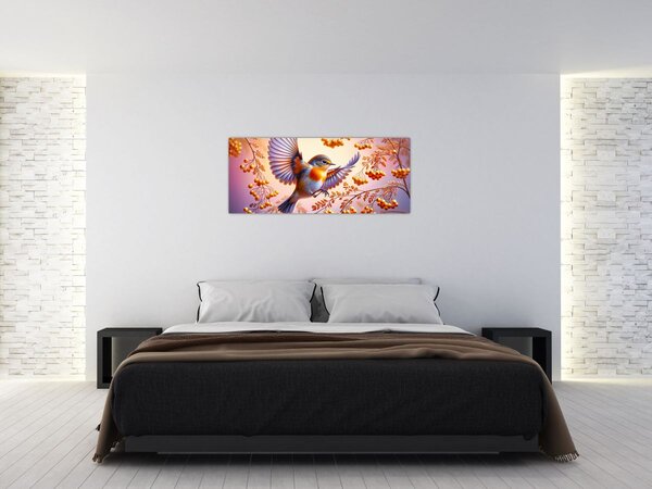 Slika - Ptica s jarebikom (120x50 cm)
