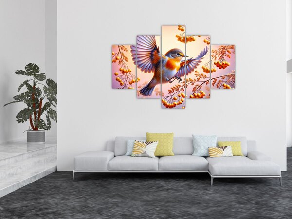 Slika - Ptica s jarebikom (150x105 cm)