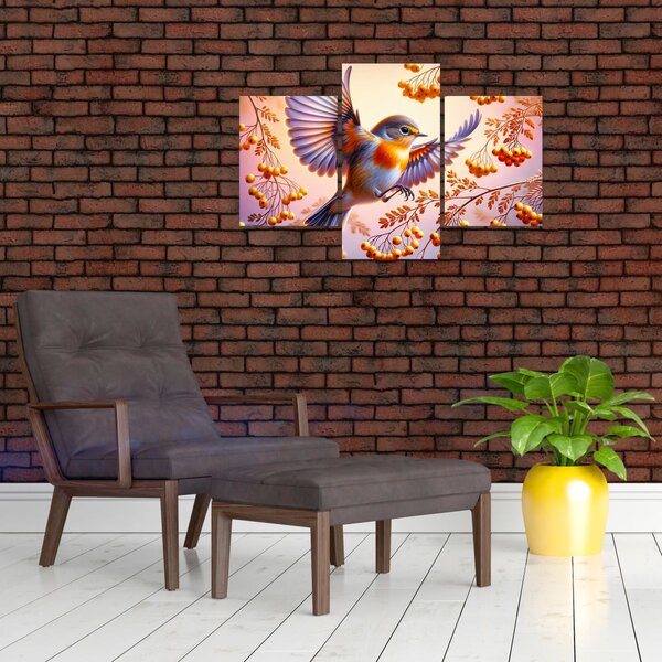Slika - Ptica s jarebikom (90x60 cm)