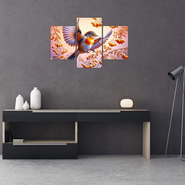 Slika - Ptica s jarebikom (90x60 cm)