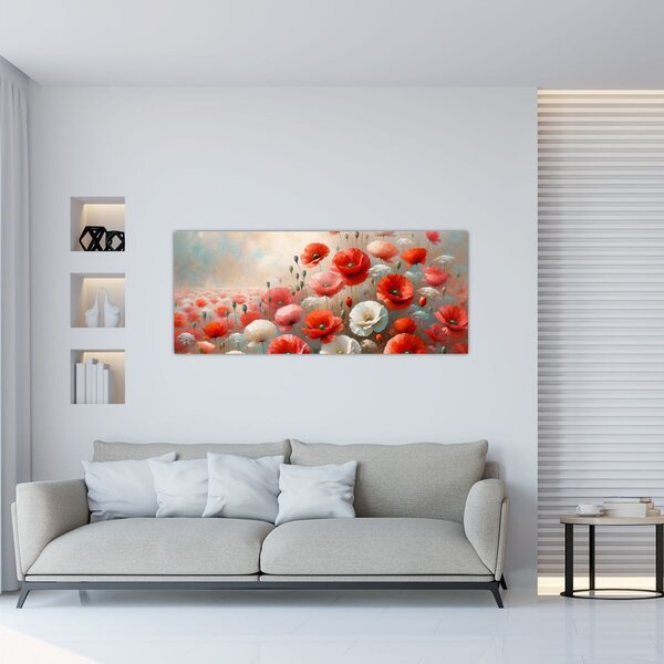 Slika - Slika s makovima (120x50 cm)