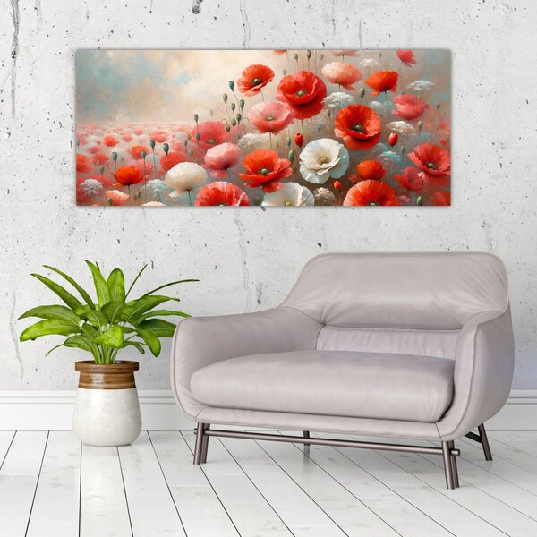Slika - Slika s makovima (120x50 cm)