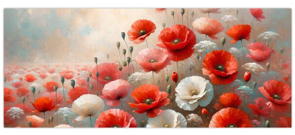 Slika - Slika s makovima (120x50 cm)