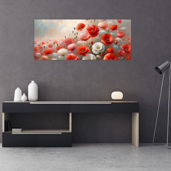Slika - Slika s makovima (120x50 cm)