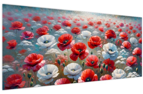 Slika - Polje makova (120x50 cm)