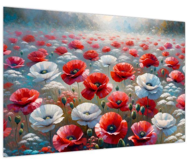 Slika - Polje makova (90x60 cm)