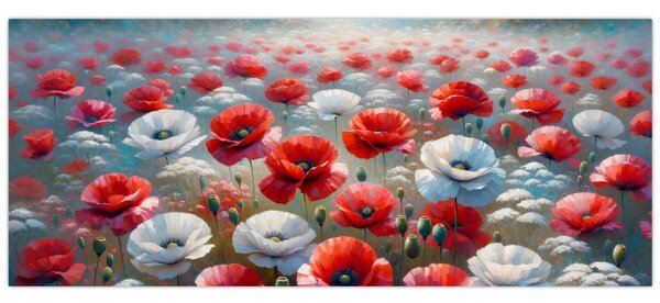 Slika - Polje makova (120x50 cm)