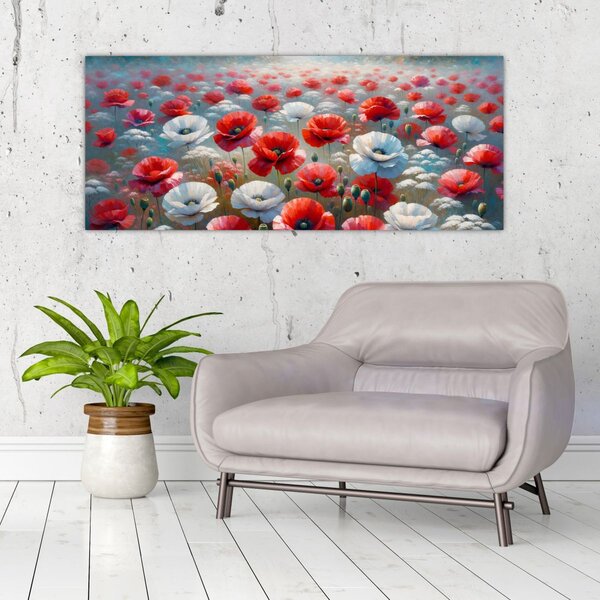 Slika - Polje makova (120x50 cm)