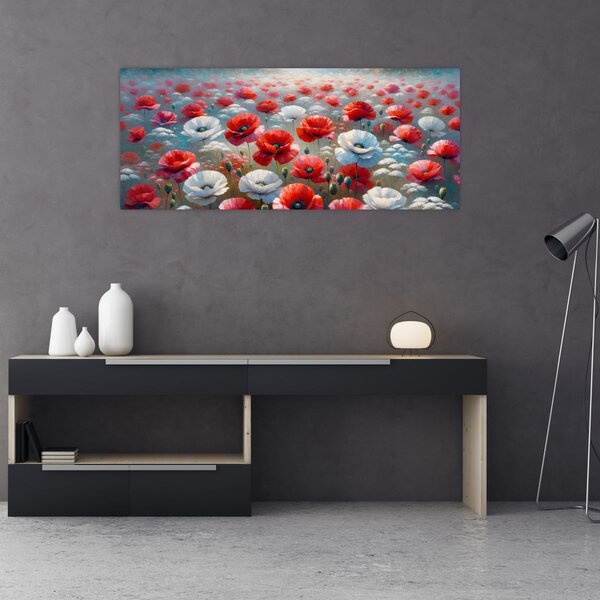 Slika - Polje makova (120x50 cm)