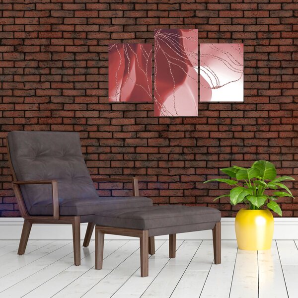 Slika - Crveni apstraktni cvijet N⁰1 (90x60 cm)