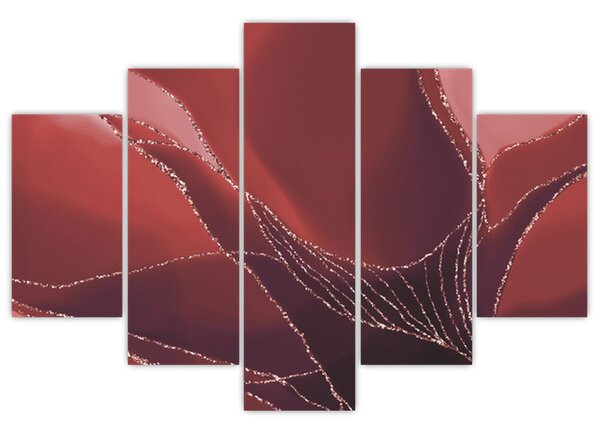 Slika - Crveni apstraktni cvijet N⁰2 (150x105 cm)