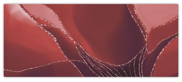 Slika - Crveni apstraktni cvijet N⁰2 (120x50 cm)