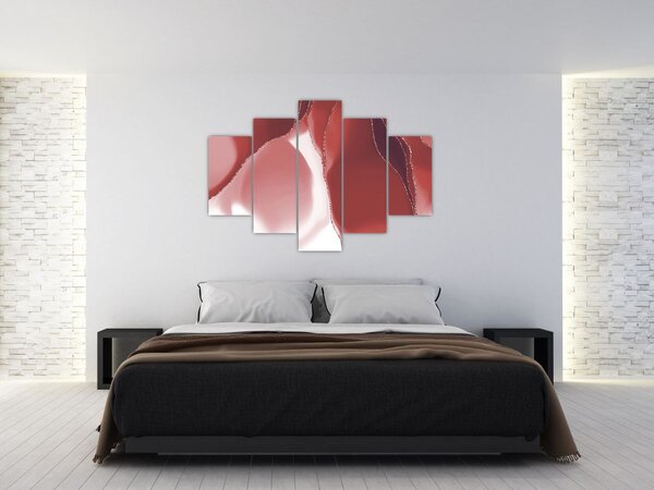 Slika - Crveni apstraktni cvijet N⁰3 (150x105 cm)