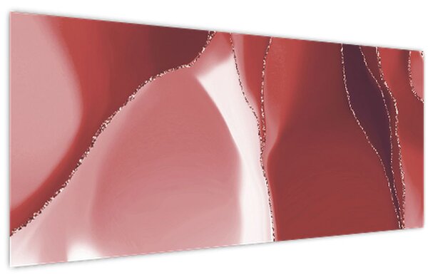 Slika - Crveni apstraktni cvijet N⁰3 (120x50 cm)