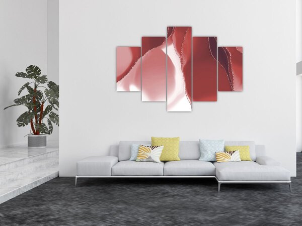 Slika - Crveni apstraktni cvijet N⁰3 (150x105 cm)