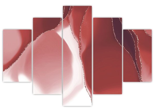 Slika - Crveni apstraktni cvijet N⁰3 (150x105 cm)