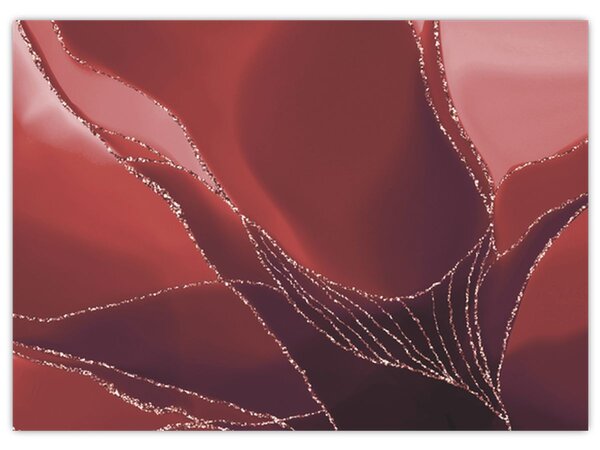 Slika - Crveni apstraktni cvijet N⁰2 (70x50 cm)