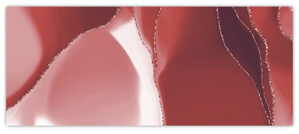Slika - Crveni apstraktni cvijet N⁰3 (120x50 cm)