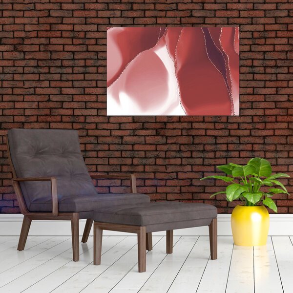 Slika - Crveni apstraktni cvijet N⁰3 (90x60 cm)