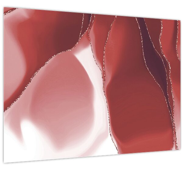 Slika - Crveni apstraktni cvijet N⁰3 (70x50 cm)