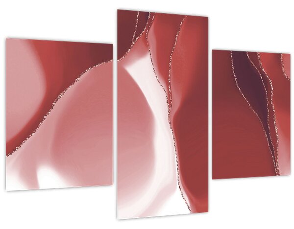 Slika - Crveni apstraktni cvijet N⁰3 (90x60 cm)