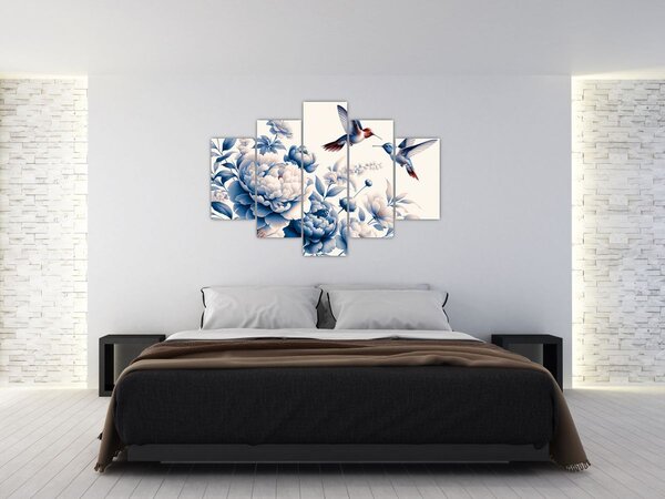 Slika - Kolibri iznad cvijeta (150x105 cm)