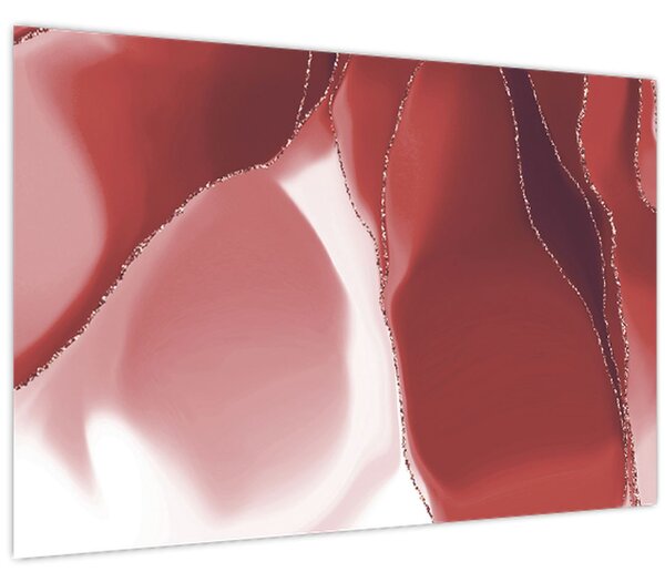 Slika - Crveni apstraktni cvijet N⁰3 (90x60 cm)